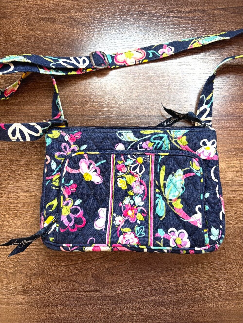 Vintage Vera Bradley Go Wild On The Go Crossbody Bag Quilted Floral Vintage 2013